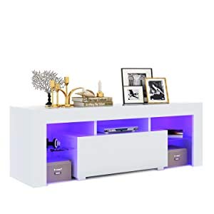 Amazon｜Ansley&HosHoテレビ台 幅130㎝ TVボード LEDライト付