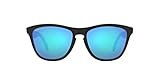 0OO9428-942819-55 Oakley Unisex Frogskins Mix Sonnenbrille, Mattschwarz/Prizm Sapphire polarisiert, 55