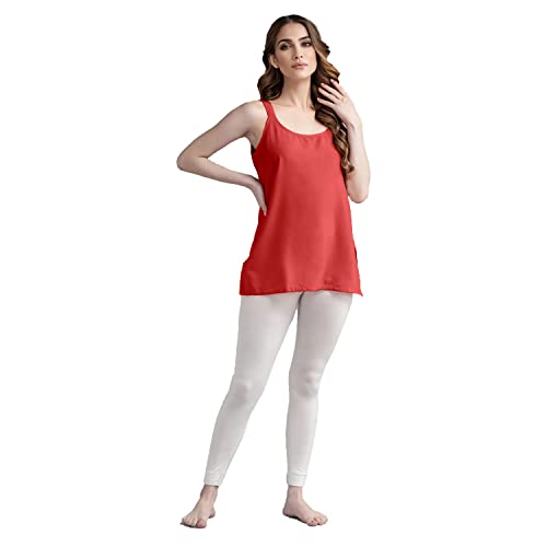 Image of Cotton Short Camisole Non-Stretchable Slip for Women | Short Kurti Slip | Short Camisole | Half-Length Lining | Waist Length Inner | Sameez | Samij(Half Slip)