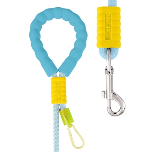 Guinzaglio per cani – Simpatico guinzaglio colorato – Cordoncino regolabile per cani con comoda maniglia, per giocare, campeggio, zaino in spalla, allenamento