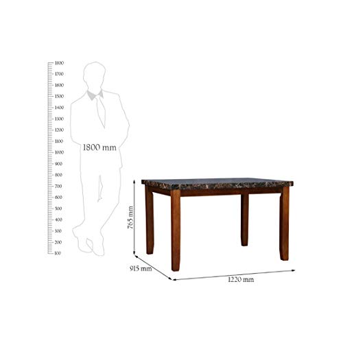 Image of Hometown Eden 4 Seater Dining Table Set (Walnut)