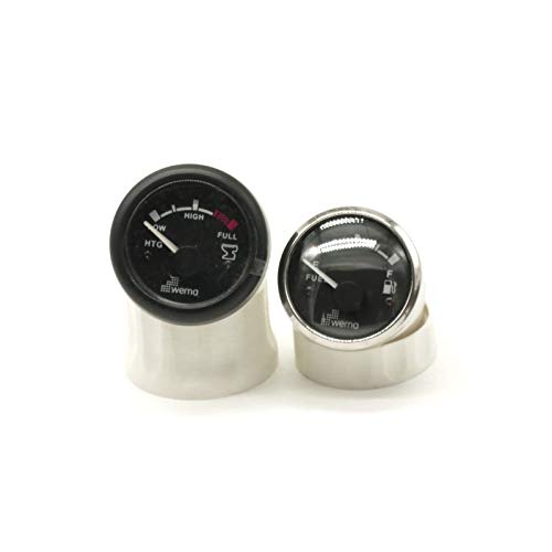 Wema 2 indicadores de nivel de llenado, color negro, para agua sucia y combustible (52 mm)