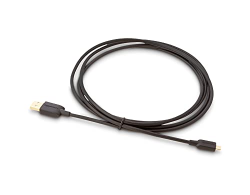 Image of Amazon Basics 10-Pack USB-A to Micro USB Charging Cable for Android Phones and Tablets, 480Mbps Data Transfer, Gold-Plated Plugs, USB 2.0, 6 Foot, Black