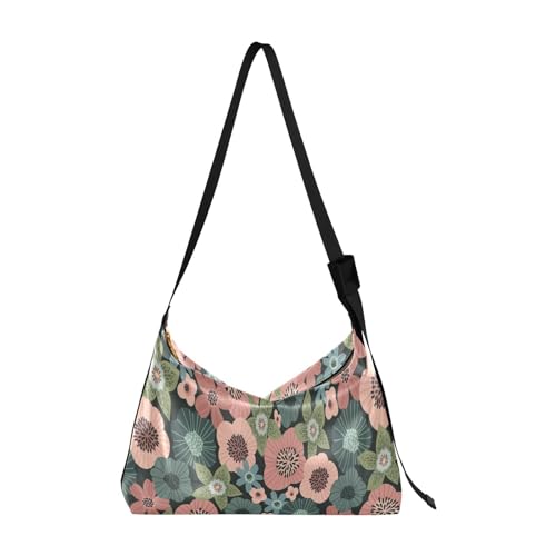 Bolsos cruzados de hombro para niñas, bolsa cruzada con cremallera, forma floral decente, Varios colores, 1 size