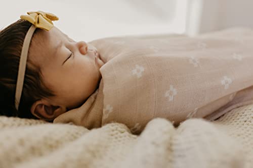 Image of Mini Wander Swaddles for Newborns Muslin Swaddle Blankets - Breathable Soft Receiving Blanket Baby Essentials | 47 x 47 Cotton - Boho Squares (Pink)