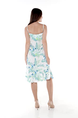 Hawaii Hangover Women's Hawaiian Mermaid Ruffle Dress Lotus and Orchid2