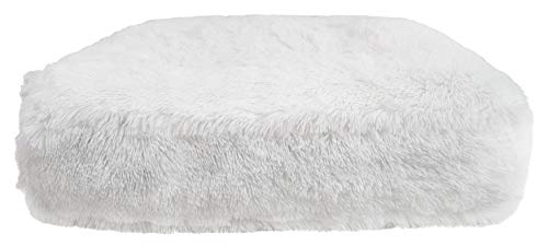 BESSIE-AND-BARNIE-Snow-White-Extra-Plush-Shag-Faux-Fur-Luxury-Sicilian-Rectangle-PetDog-Bed-Multiple-Sizes