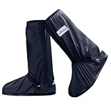 USHTH Black Waterproof Rain Boot Shoe Cover with Reflector (1 Pair) X-Large