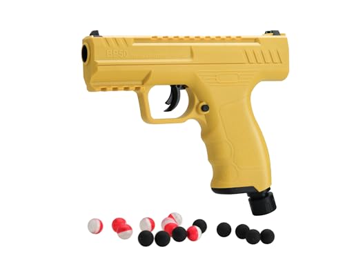 Beeman Protect BP50 .50 Caliber Yellow Projectile Launcher CO2 Powered Air Pistol with 8 Pepper...