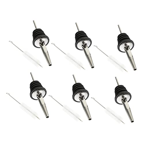 Cabilock Little Black Hat Wine Pourer Coating Oil Bottle Spout for Cooking and Drinking