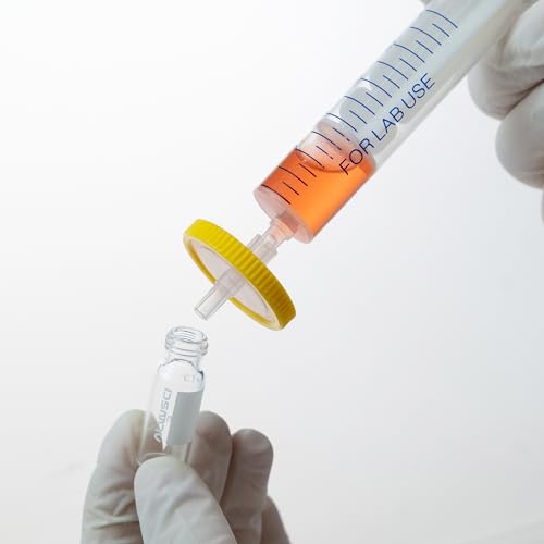 Image of Syringe Filters Nylon Hydrophilic Filtration 0.22um Micron Pore Size 25mm Membrane Diameter Lab Nylon Membrane Disc Non-Sterile by Labfil, Pack of 100