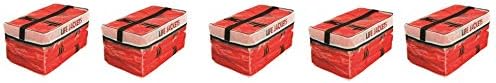 Absolute Outdoor Kent Type II Adult Life Jackets with Clear Storage Bag, 4 Each (Orange) (Pack of 5)
