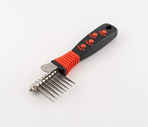 Ryan’s Pet Supplies Paw Brothers 8-Blade Mini Dematting Tool for Dogs, Stainless Steel