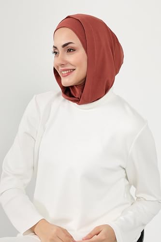 Aisha's Design Full Coverage%95 Cotton Bonnet for Women, Ready-to-Wear Hijab Bonnet Headscarf with Neck Coverage3