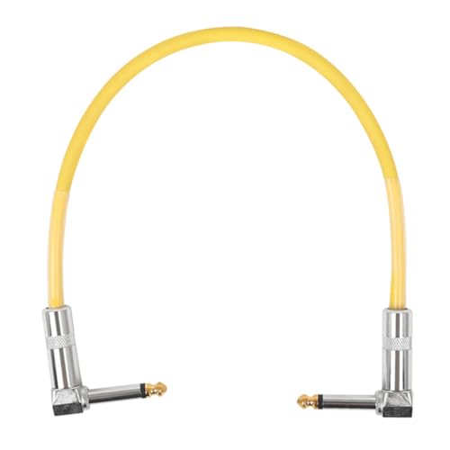 SUPVOX Guitar Audio Cable 30cm Length 6.35mm Patch Cable Electric Guitar Pedal Connection Versatile Use
