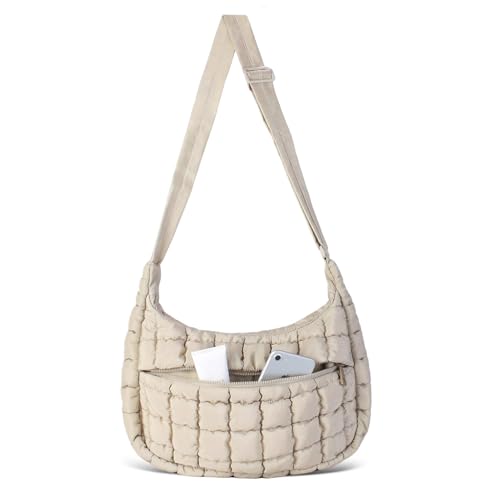 Bolso acolchado tipo tote para mujer ligero miniatura 1