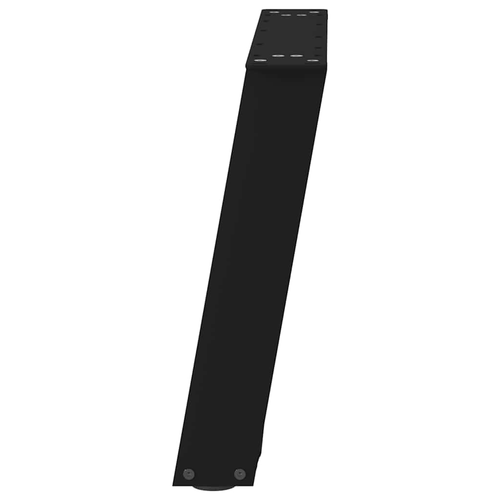 Gambe per Tavolino da Caffè a Forma di U 2 pz Nere 50x(42-43) cm Acciaio