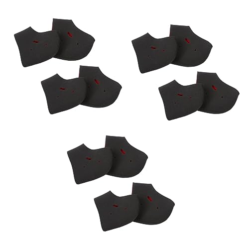 FOMIYES 3sets Heel Socks for Cracked Heels Heel Anti-Cracking Socks with Holes Heat Socks for Ankle Comfort Fit Black 2pairs*3