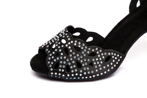 Glitter Dance Shoes for Women Rhinestones Ballroom Party Bridal Wedding Sandals2