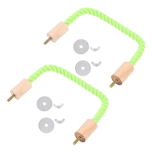 COLLBATH 2pcs Parrot Stand Rods for Bird Play Durable Standing Stick Accessories for Playtime Rest and Exercise Bird Cages Engaging Parrot Chewing