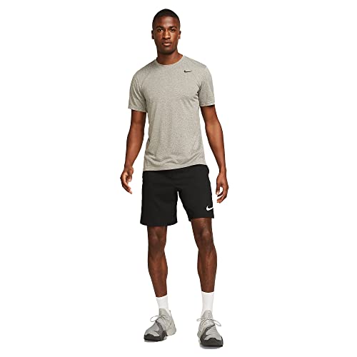 Image of Nike Men's Legend 2.0 Short Sleeve Tee, Carbon Heather /Black /Black, 2X-Large