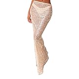 Material: Women sexy sheer mesh maxi skirt is made by comfortable high quality fabric, breathable, lightweight, skin-friendly, durable. Y2k sequin sparkly long skirt is beautiful and coquette to wear Features: Summer y2k coquette beachwear, fashion s...