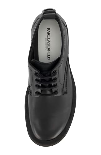 KARL LAGERFELD Men's White Label Plain Toe Derby Oxford Sneaker2