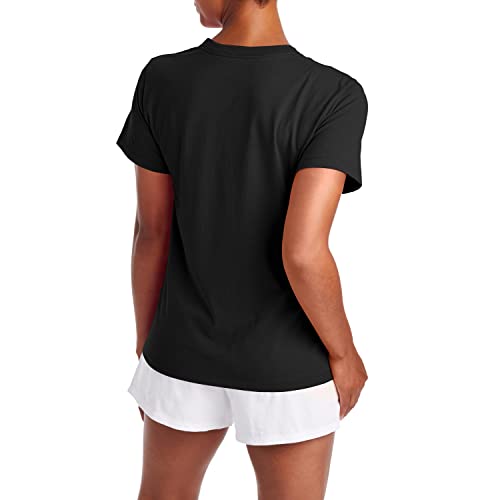 Champion Womens Classic Tee, Script Logo T Shirt, Black-Y08113, X-Large Us #TOP1