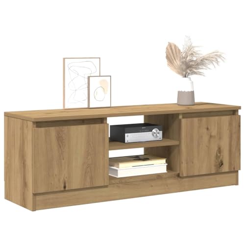 Juroupi Mueble de TV Madera Mueble TV Salon Mueble TV Madera Mesa Television Salon Mueble salón TV de ingeniería Roble Artisan 102x30x36 cm