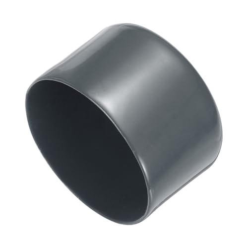 Image of uxcell 2pcs Rubber End Caps 63mm(2 1 /2 Inch) ID x 40mm(1 9 /16 Inch) H Vinyl Round Tube Bolt Cap Cover Screw Thread Protectors Dark Grey, 40mm Height