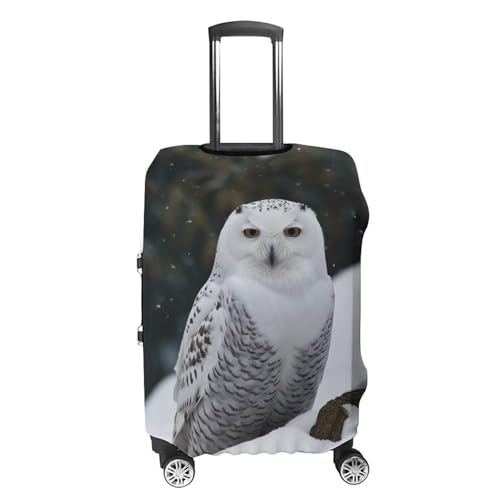 Snow Owl Luggage Cover, Washable Elastic Suitcase Cover Protector Fit 18-32 Inch Luggage4