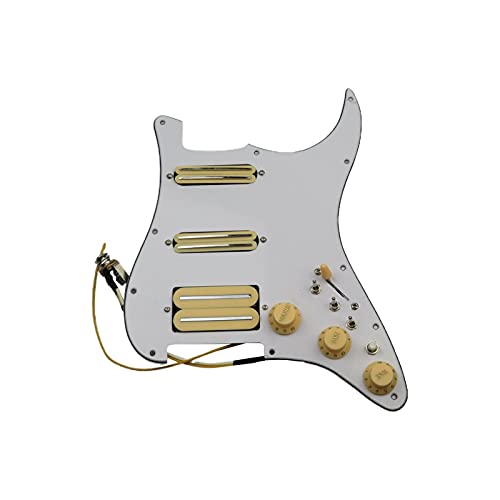 Pickups De Guitare De Pickguard Chargé Pré-programmés Humbucker Pickups Alnico 5 HSS Ensemble De Coupe À Push-Tire du… - Les Beatles, Paul McCartney, John Lennon, RIngo Starr, George Harrison Pickups De Guitare De Pickguard Chargé Pré-programmés Humbucker Pickups Alnico 5 HSS Ensemble De Coupe À Push-Tire du…