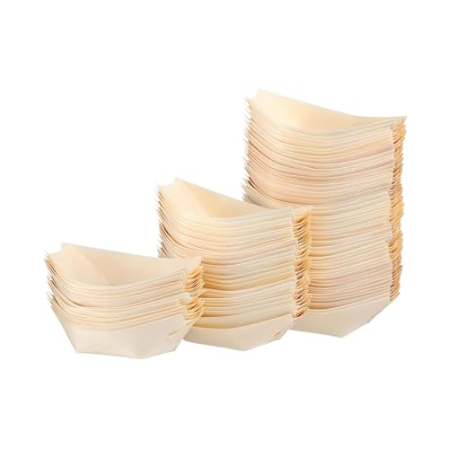 Platos pequeños de sushi de madera sintética khaki 100 piezas miniatura 1