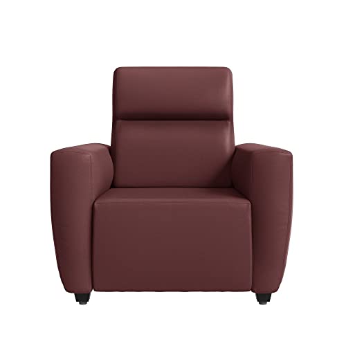 Image of Wakefit Sofa Set | 3 Year Warranty | Sofa 1 Seater, 1 Seater Sofa for Living Room, Wooden Sofa Set, Sofa Set Single Seater - Belize(Romance : Sangria)
