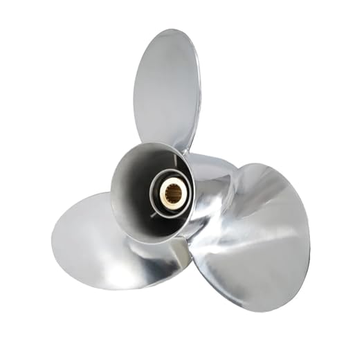 Image of Boat Left 15 1 /2 * 17 Stainless Steel Propeller for Y 150-300HP Marine Engine Part 6K1-45970-01-98 3 Blade 15 Spline