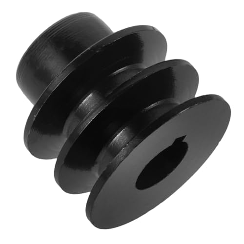 PRETYZOOM Pulley Groove Dual Gas Double Cast Iron Black