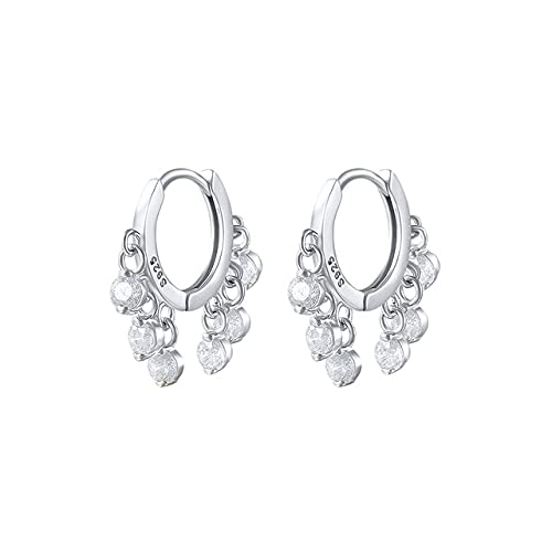 Bijoux ronds en zircon scintillants boucles d'oreilles femmes