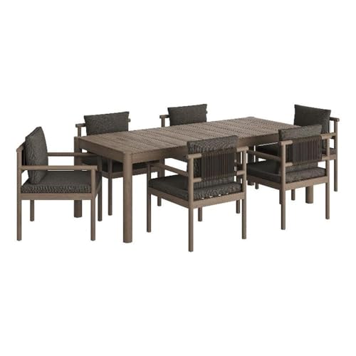 Modway Eleni 7 Piece Outdoor Teak Wood Dining...