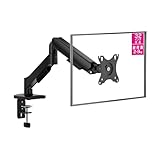 グリーンハウス モニターアーム 土台組立済みで設置簡単 シングル 17-32インチ対応 耐荷重2-9kg VESA規格 メカニカル式 4軸 3年保証 GH-AMDX1-BK image