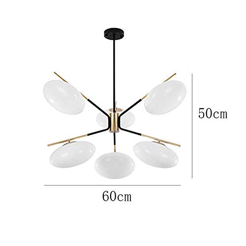 Chandelier Sputnik noir avec lampe E14 et plafonnier ajustable pour salon moderne - 7