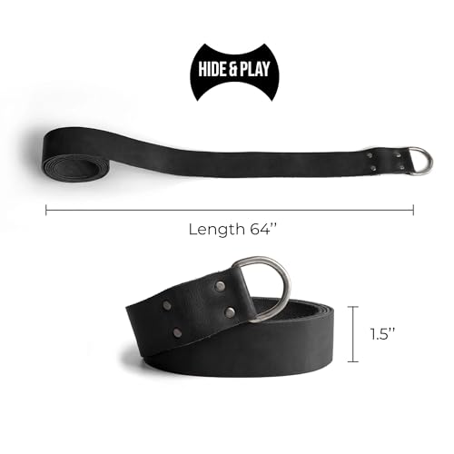 Hide & Play, Leather Medieval Belt with Half Ring Closure, Renaissance Style, Adjustable Strap for Viking Cosplay, Handmade4