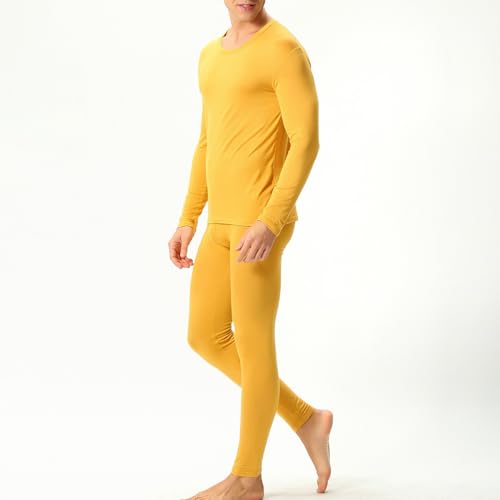 Men's Thermal Underwear Set, Microfiber Soft Fleece Lined Long Johns Winter Warm Base Layer Top & Bottom Big and Tall4