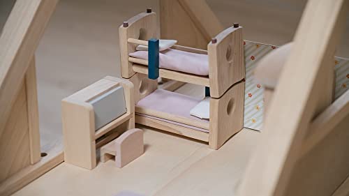 PlanToys Neo Line of Wooden Dollhouse Furniture - Children's Room (7304) | Sustainably Made from Rubberwood and Non-Toxic Paints and Dyes - Thumbnail 7
