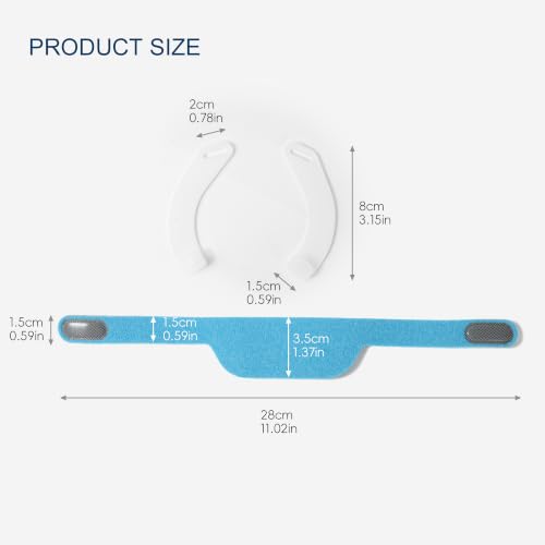 Image of 2 Pack Replacement Headgear Strap for DreamWear Nasal Pillow Mask,High Elastic Soft Headgear with Arm for DreamWear Respironics Headgear Breathable and Adjustable Headband Strap, Blue