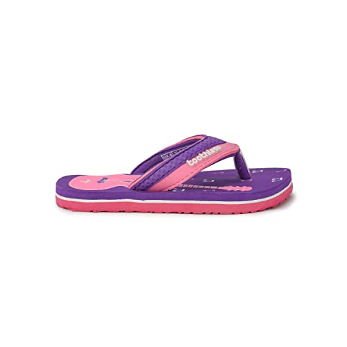 Image of toothless Kids Girls Purple & Pink Flip-Flops Slipper