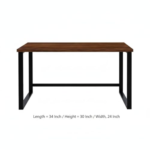 Image of NRITYA FURNITURE Metal Office Table /Study Table /Computer Table for Home PC - Engineered Wood Modern Top Study Table for Adults /Students Office Desk for Laptop Work at Home Writing Desk (Owen)