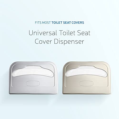 Image of EZ-Pull Wall-Mounted Half-Fold Toilet Seat Cover Dispenser for Commercial /Residential /Bathroom /Office, Seat Cover Paper Sold Separately, Spray Gold, 3100G-EZ