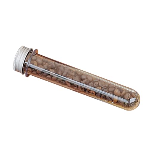 Genérico Tubos Para Café | Almacenes para Granos - Recipiente Transparente 60ml Con Tapa Para Café En Casa Y Amantes Del Té - Almacenamiento Práctico
