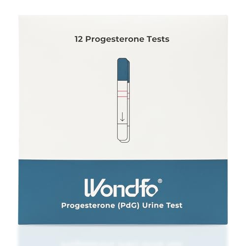 Wondfo Progesteron Test 12 PdG Teststreifen Progesteron Metaboliten Test zur Bestätigung eines erfolgreichen Eisprungs Einfacher Test zu Hause