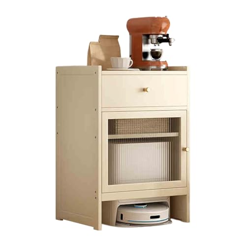 Soporte de vacío con estante y cajón ajustables, solución de almacenamiento que ahorra espacio para sala de estar y oficina